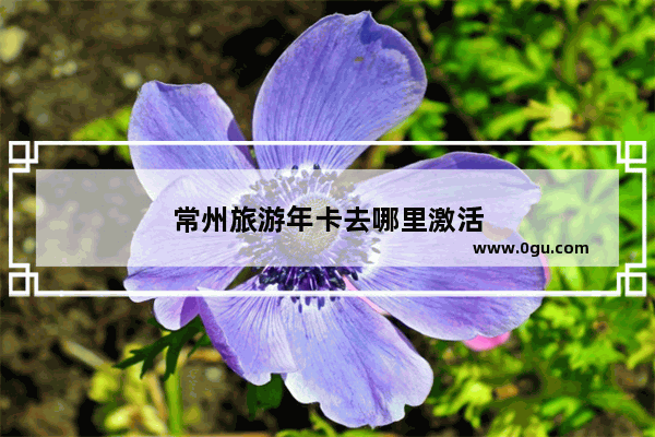 常州旅游年卡去哪里激活