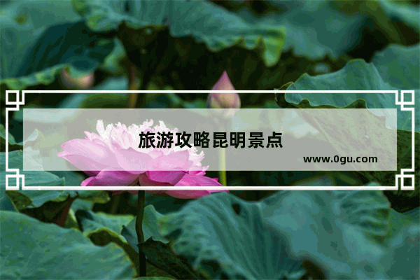 旅游攻略昆明景点