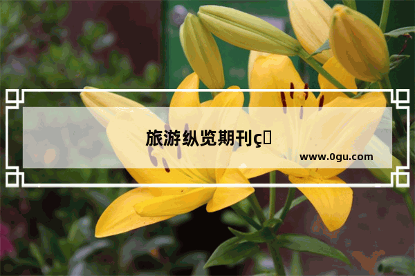 旅游纵览期刊版面费