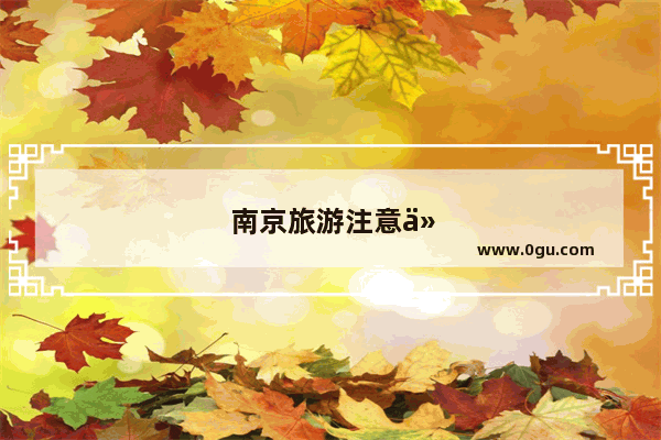 南京旅游注意什么
