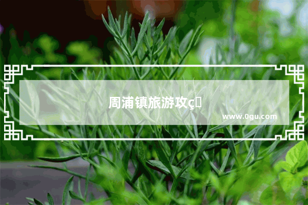 周浦镇旅游攻略