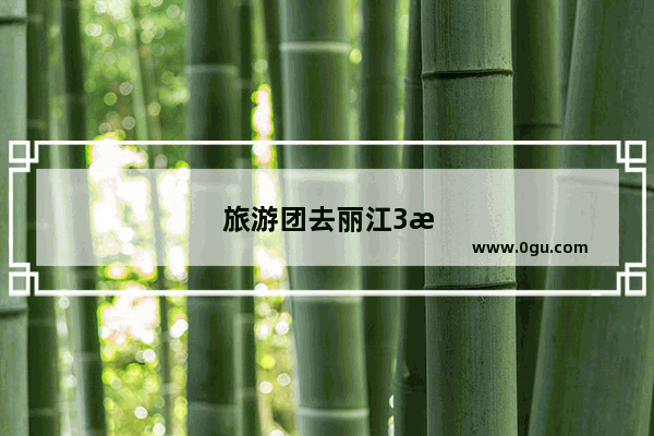 旅游团去丽江3日多少钱