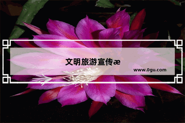 文明旅游宣传标语