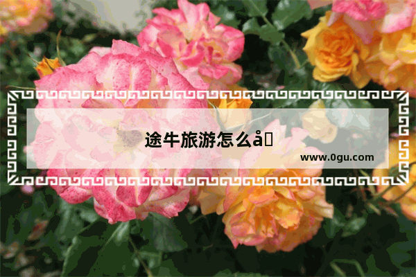 途牛旅游怎么入驻