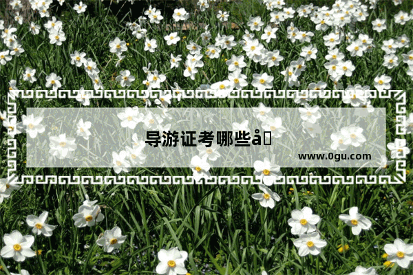 导游证考哪些内容