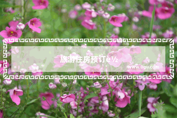 旅游住房预订软件