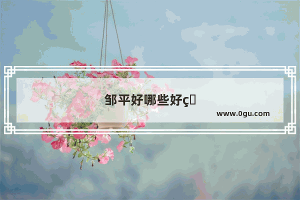 邹平好哪些好玩的地方？怎么去