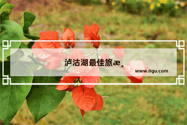 泸沽湖最佳旅游时间是几月份