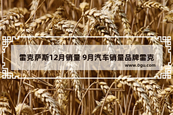 雷克萨斯12月销量 9月汽车销量品牌雷克萨斯