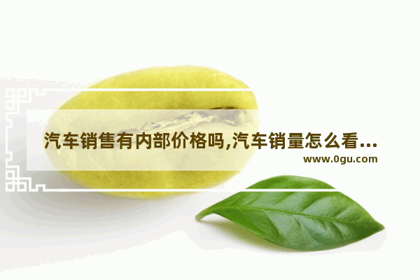 汽车销售有内部价格吗,汽车销量怎么看价格