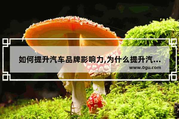 如何提升汽车品牌影响力,为什么提升汽车销量的原因