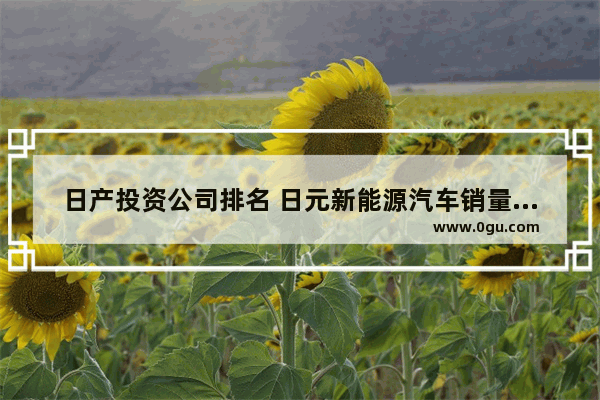 日产投资公司排名 日元新能源汽车销量排名