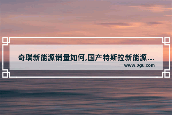 奇瑞新能源销量如何,国产特斯拉新能源汽车销量