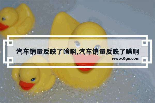 汽车销量反映了啥啊,汽车销量反映了啥啊