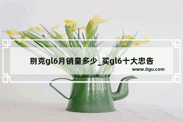 别克gl6月销量多少_买gl6十大忠告