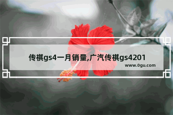 传祺gs4一月销量,广汽传祺gs42019汽车销量
