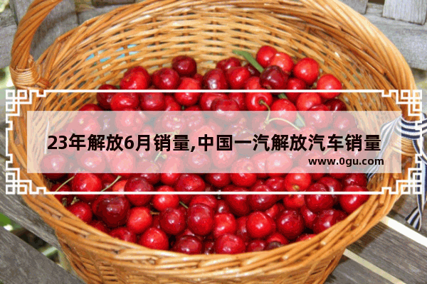 23年解放6月销量,中国一汽解放汽车销量排行