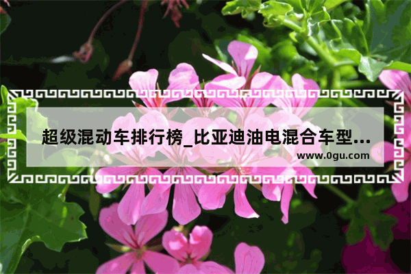 超级混动车排行榜_比亚迪油电混合车型销量排行