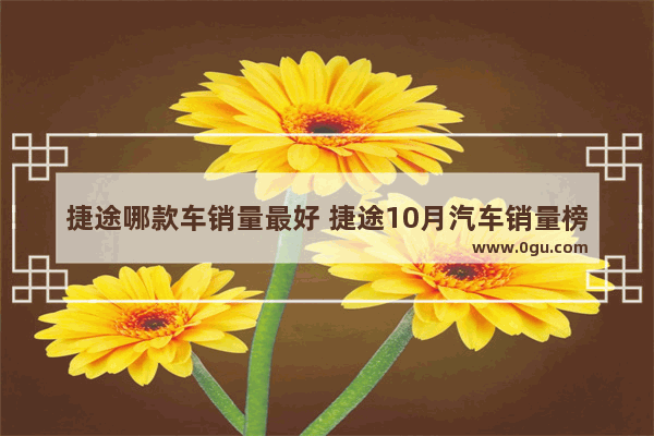 捷途哪款车销量最好 捷途10月汽车销量榜