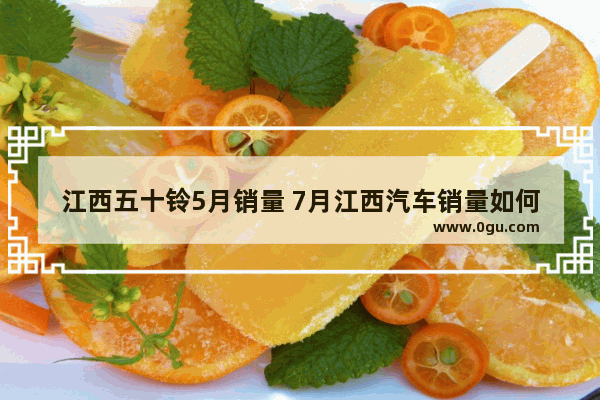 江西五十铃5月销量 7月江西汽车销量如何啊