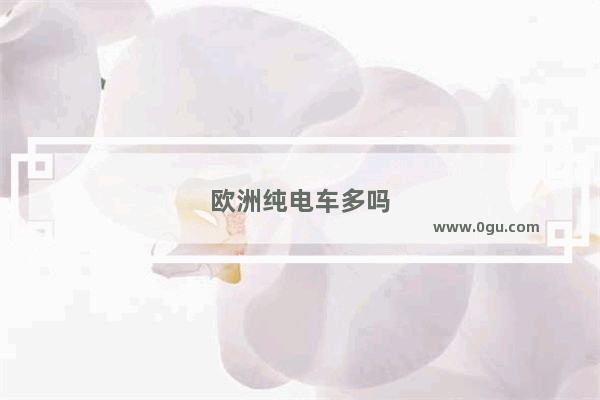 欧洲纯电车多吗