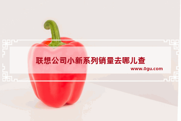 联想公司小新系列销量去哪儿查