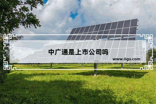 中广通是上市公司吗
