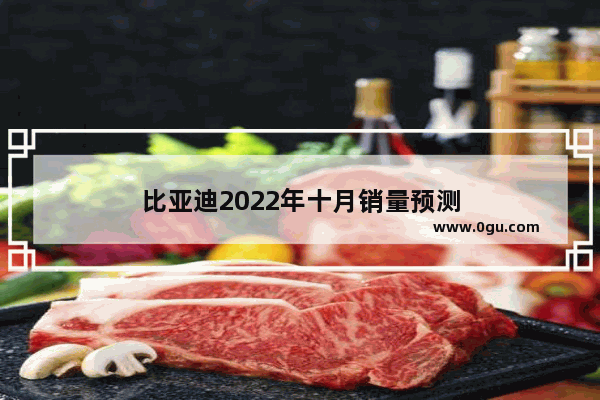 比亚迪2022年十月销量预测