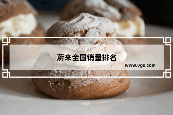 蔚来全国销量排名
