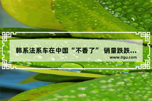 韩系法系车在中国“不香了” 销量跌跌不休是为何