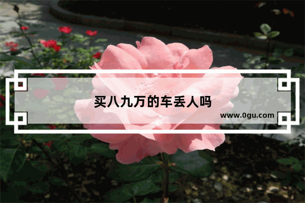 买八九万的车丢人吗