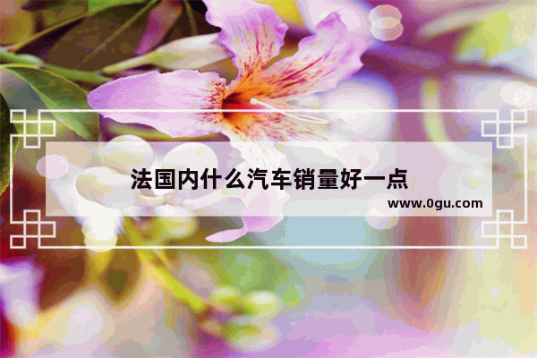 法国内什么汽车销量好一点