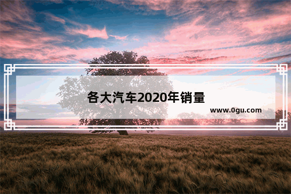 各大汽车2020年销量