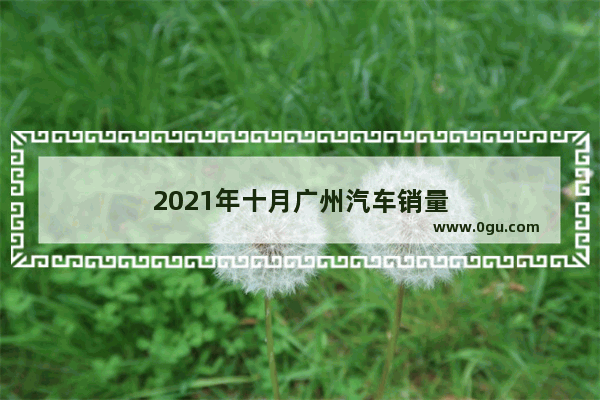 2021年十月广州汽车销量