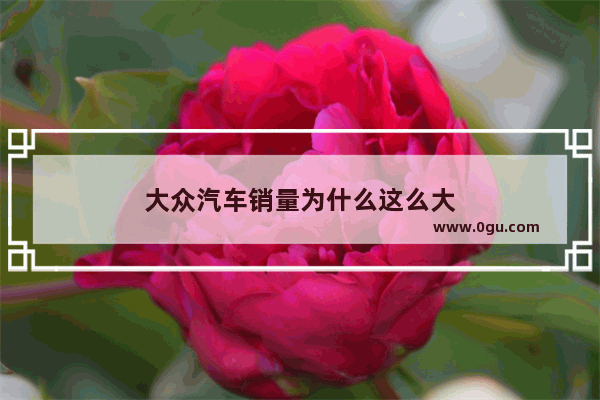 大众汽车销量为什么这么大