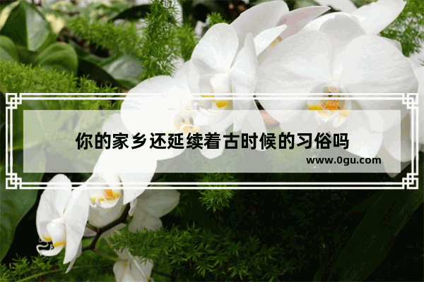你的家乡还延续着古时候的习俗吗
