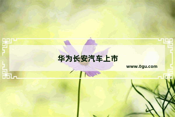 华为长安汽车上市