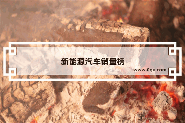 新能源汽车销量榜