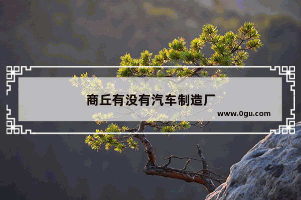 商丘有没有汽车制造厂