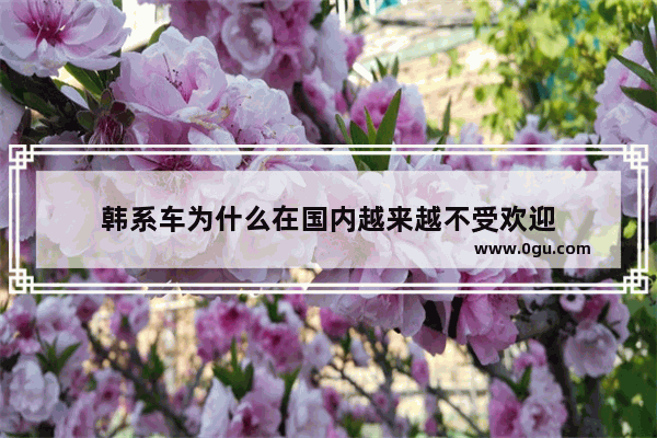 韩系车为什么在国内越来越不受欢迎