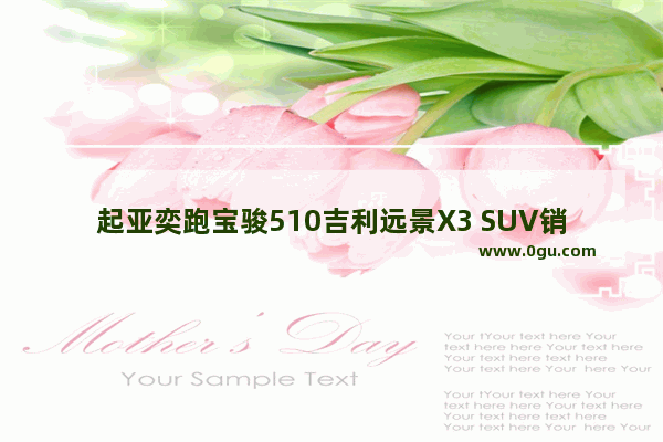 起亚奕跑宝骏510吉利远景X3 SUV销量之王对比下 起亚能火吗