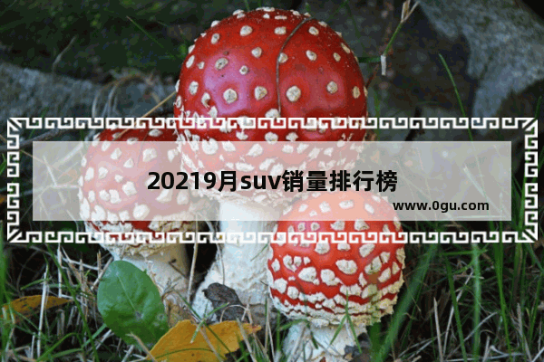 20219月suv销量排行榜