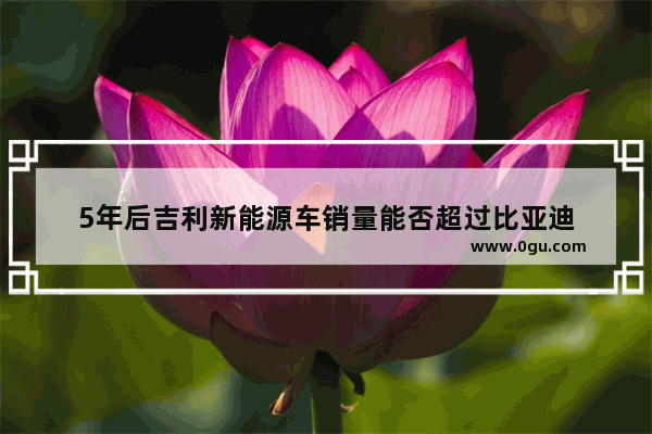5年后吉利新能源车销量能否超过比亚迪