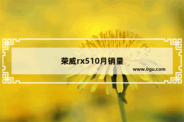 荣威rx510月销量