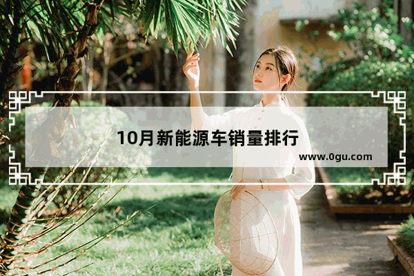 10月新能源车销量排行