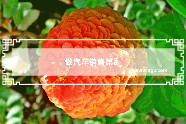 做汽车销售第三个月 销量为1 怎么办