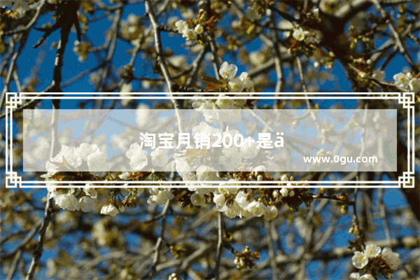 淘宝月销200+是什么意思