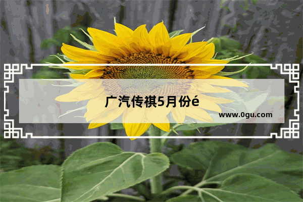 广汽传祺5月份销量