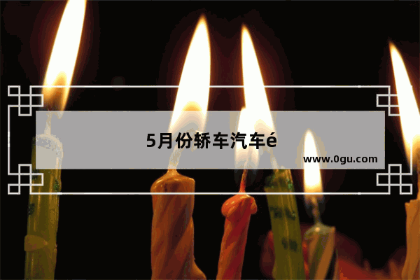 5月份轿车汽车销量