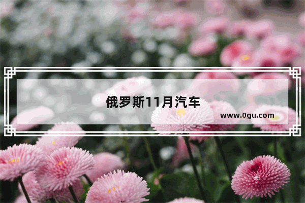 俄罗斯11月汽车销量